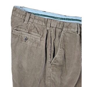 VTG LL Bean stretch country corduroy pants comfort waist 37 X 29‎ BROWN EUC
